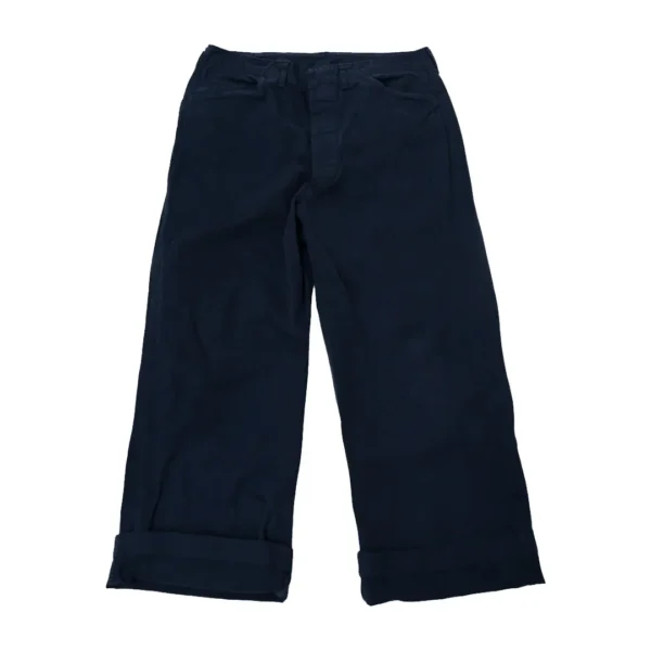 USMC Herringbone Wide Fit Utility Trousers - Black Front