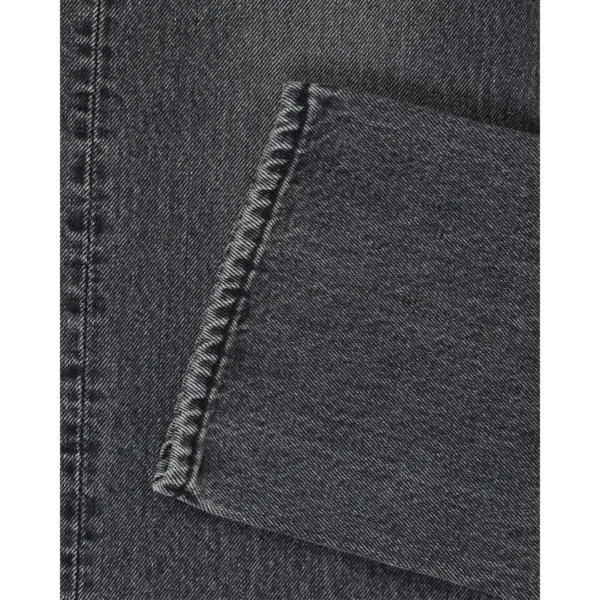 orslow 105 Standard Denim - Black Denim Stone Leg view